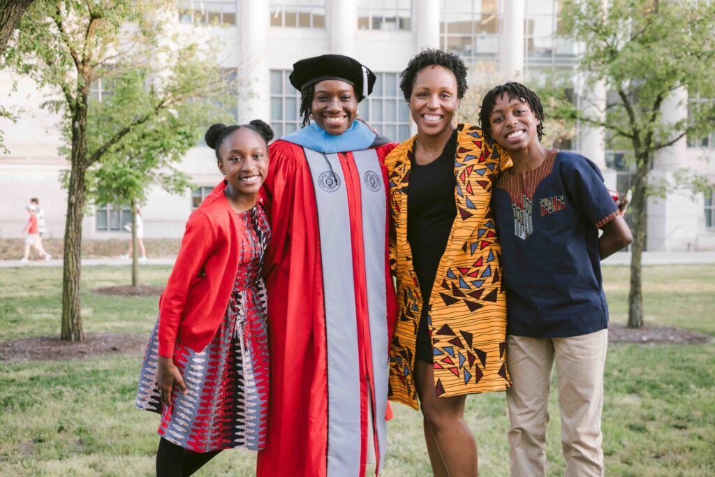 Family at Ohio State undergraduate Commencement
